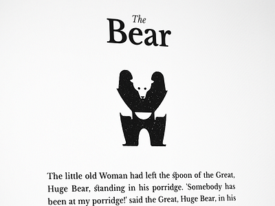 The Bear - Animal poster series animal fable illustration negative space story