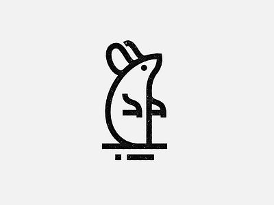 Mouse Line Mark black and white line art mark minimal mouse