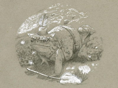 Journeyman aesthetic animal black and white character characterconcept characterdesign conceptart drawing frog illustration nature sketch vintage