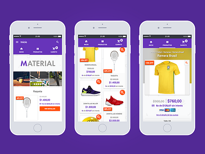 Material Theme ecommerce material design mobile responsive sports theme ui ux