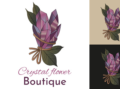 Flower Boutique Logo brand identity design designer graphic design illustration illustrator logo vector