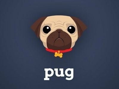 Pug.js branding design icon logo