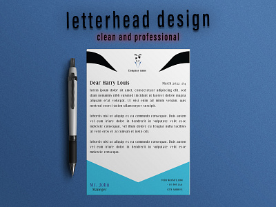 Letterhead design 2022 blue brand identity branding clean design graphic design green illustrator letterhead professional stationary