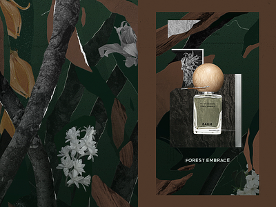 Forest Embrace abstract baum collage digital art digital collage eau de cologne elegant flower forest japan niu
