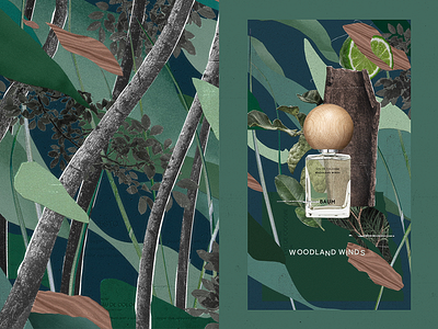 Woodland Winds collage digital art digital collage eau de cologne forest japan perfume wind