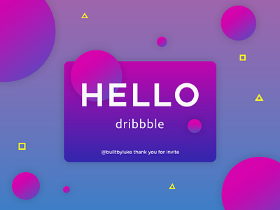 Hello Dribbble! 1st shot hello dribble