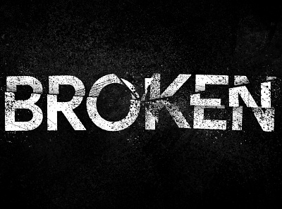 Broken Effect broken effect broken logo grunge logo grungy effect logo design paper logo
