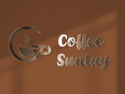 coffee bar cafe deisgn cafe logo coffee bar coffee cafe metallic logo