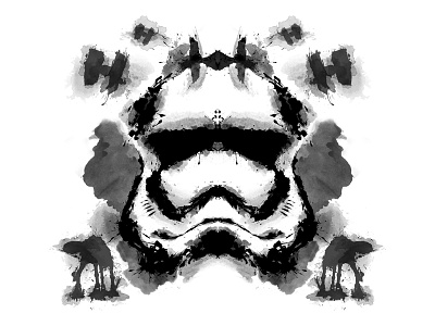 Shades of the Dark Side at at fanart illustration ink rorschach splatter star wars stormtrooper the force awakens tie fighter