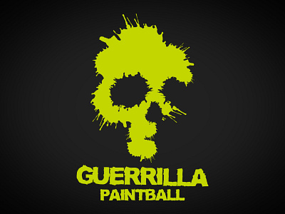 Guerrilla Paintball brand death design guerrilla identity ink logo paint paintball skull splatter