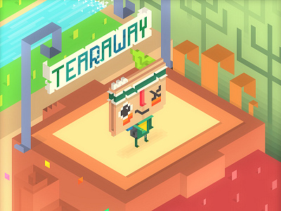 Trixel Tearaway fanart gaming hexels illustration playstation tearaway trixels video games