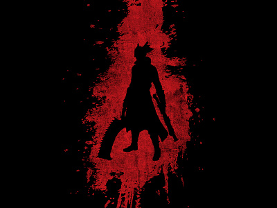 Born in Blood blood bloodborne dark souls fanart gaming gore horror illustration t shirt design video games