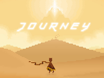 Journey In Trixels desert fanart gaming hexels illustration journey retro trixels video games