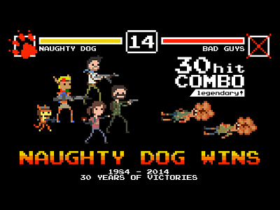 Naughty Dog wins! gaming illustration jak naughty dog pixel art the last of us uncharted video games