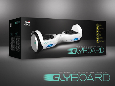 TwoDots Glyboard - Packaging board branding hi tech hoverboard illustration packaging product design