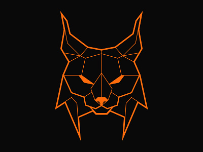 Lynx logo design feline logo logo design low poly lowpoly lynx wireframe