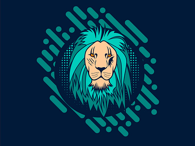 Lion NFT Vector Illustration (Option #3)