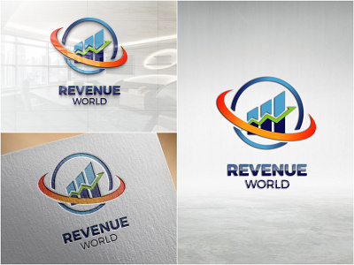 Revenue World - Logo artwork branding design graphic design logo logo design