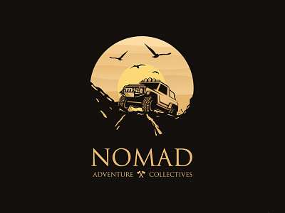 Nomad Adventure Collective - Logo Design Project artwork beige logo branding design graphic design illustration logo logo design ui vector