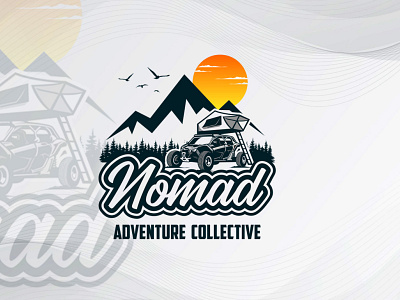Nomad Adventure Collective - Logo Design - Project -Concept # 4 artwork branding design emblem logo graphic design illustration logo logo design