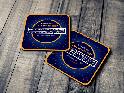 Innovative Tax Solutions - Coaster Design Project artwork branding coaster designs coasters design graphic design illustration logo design