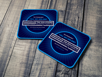 Innovative Tax Solutions - Coaster Design Project artwork branding coasters coster designs design graphic design illustration ui vector