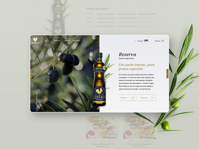 Product detail - Gallo Olive Oil design digital flat design gallo portuguese olive oil portuguese olive oil product detail responsive ui ux user interface web webdesign