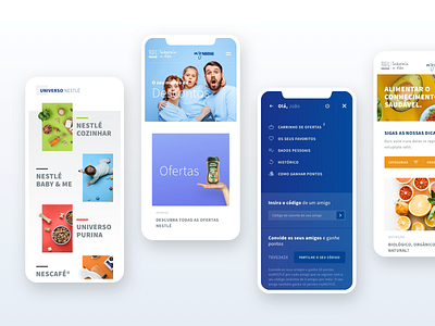 Nestlé Saboreia a Vida · Mobile design digital interface layout mobile nestlé responsive ui web