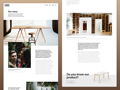 Our story & products design desktop digital interface layout responsive ui uiux web