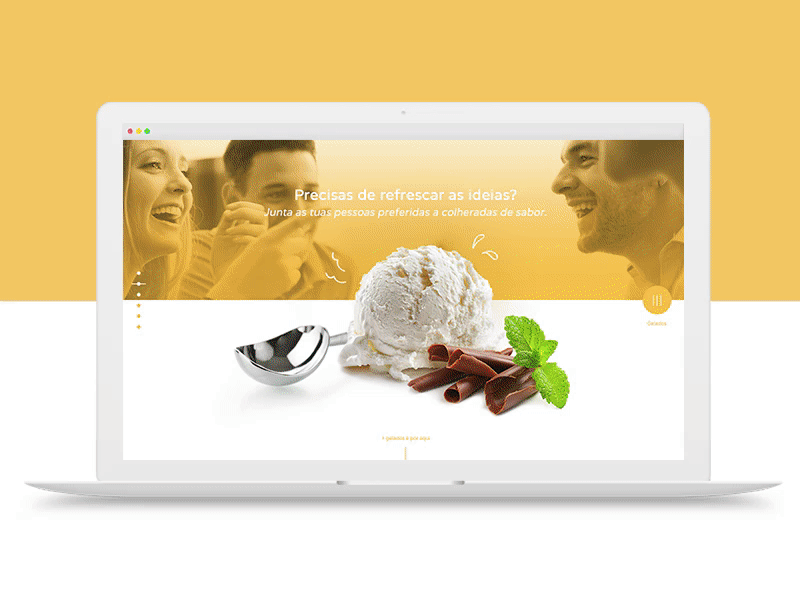 Ice Cream Moments cream digital ice layout moments ui ux web