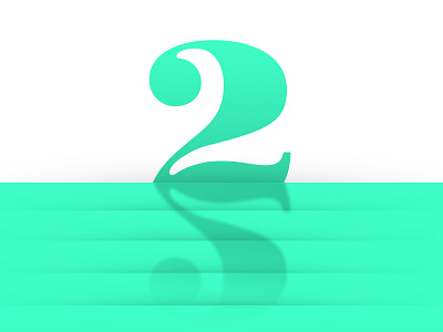 Elegant 2 2 minimal number shadow type typography