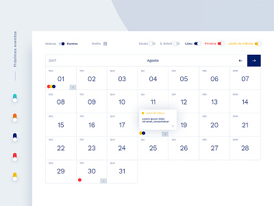 Any event on calendar? calendar digita event interface month school calendar uiux wel