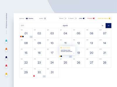 Any event on calendar? calendar digita event interface month school calendar uiux wel