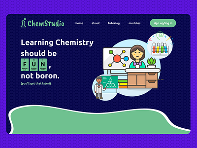 daily ui #3: landing page - ChemStudio dailyui ui ux