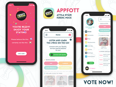 VOTE ! 🚨 - to be the official EFOTT festival application app contest efott festival iphone lineup logo map mobile party redesign vote