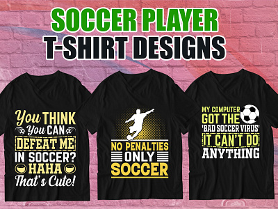 Soccer Player T Shirt Design 3d animation app branding design graphic design illustration logo motion graphics ui vector