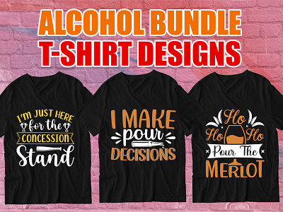 Alcohol T Shirt Design 3d animation graphic design logo merch by amazon motion graphics