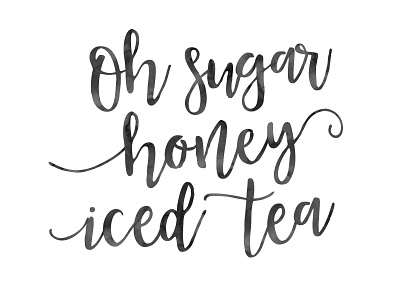 sugar honey iced tea branding design funny justforfun lettering quote shit typography