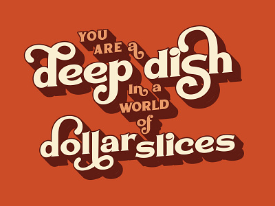 deep dish branding design graphic design hand lettering illustration lettering lockup logo typography vector wtfshouldiletter