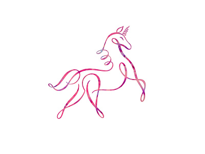 Unicorn Watercolor Flourish art branding design graphic design icon illustration logo procreate vector watercolor watercolour