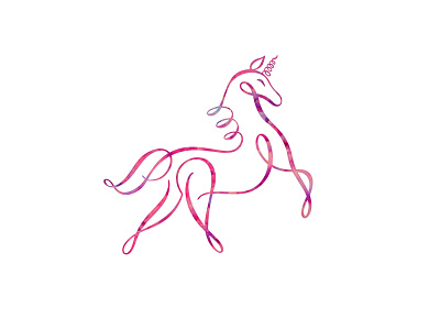 Unicorn Watercolor Flourish