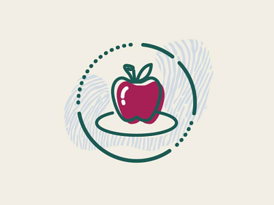 Apple Icon apple design graphic design icon illustration rebound stickermule vector