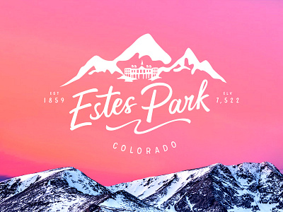 Estes Park Logo colorado estes park hand lettering hotel lettered lettering lockup logo mountains stanley hotel