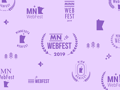 MN WebFest Concepting branding design graphic design laurel lockup logo typography vector