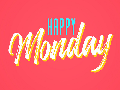 Mondays art branding custom design font graphic design hand lettering illustration lettering lockup logo typography vector work in progress