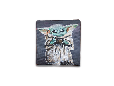 The Child baby yoda mandalorian painting star wars the child