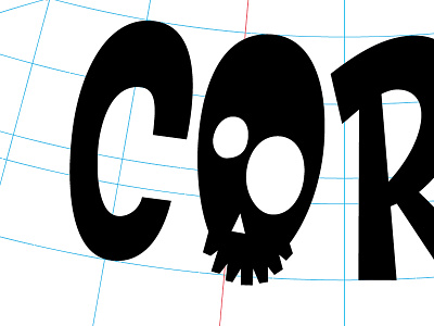 Corporation casual corporation informal lettering logo skull type