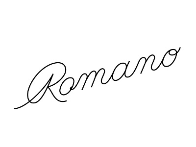 Romano american cursive italian lettering monoline wedding