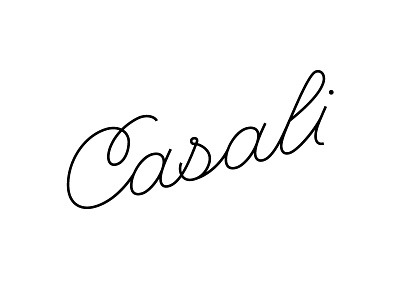 Casali american bride cursive french handwriting italian lettering monoline wedding