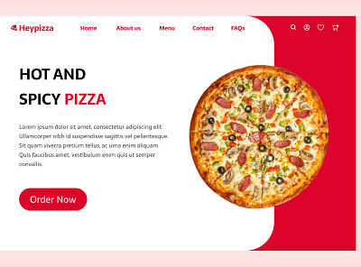 Heypizza landing page design landingpage ui